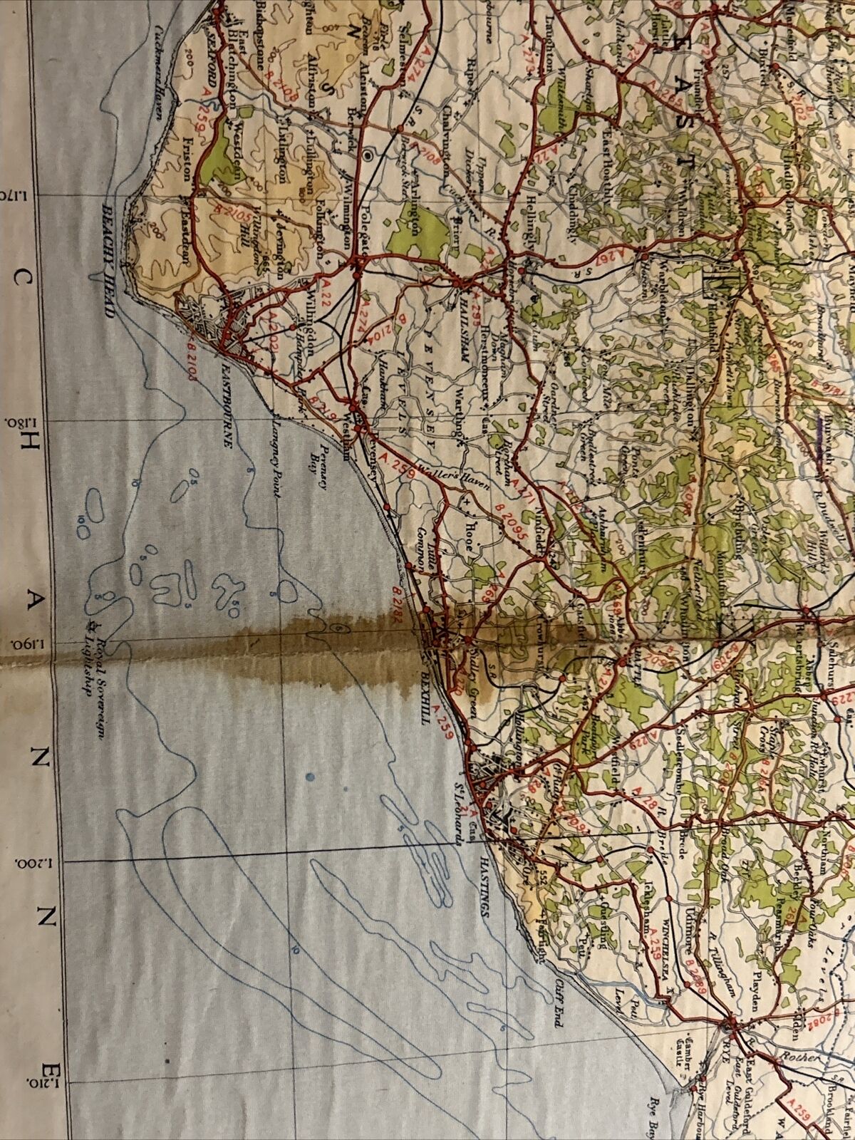 ENGLAND SOUTH EAST & LONDON Ordnance Survey CLOTH Sh. 12 Qu In Map 4th Ed 1935