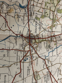 CHICHESTER & WORTHING Ordnance Survey Cloth One Inch Map 1920 Rev 31 Sheet 133