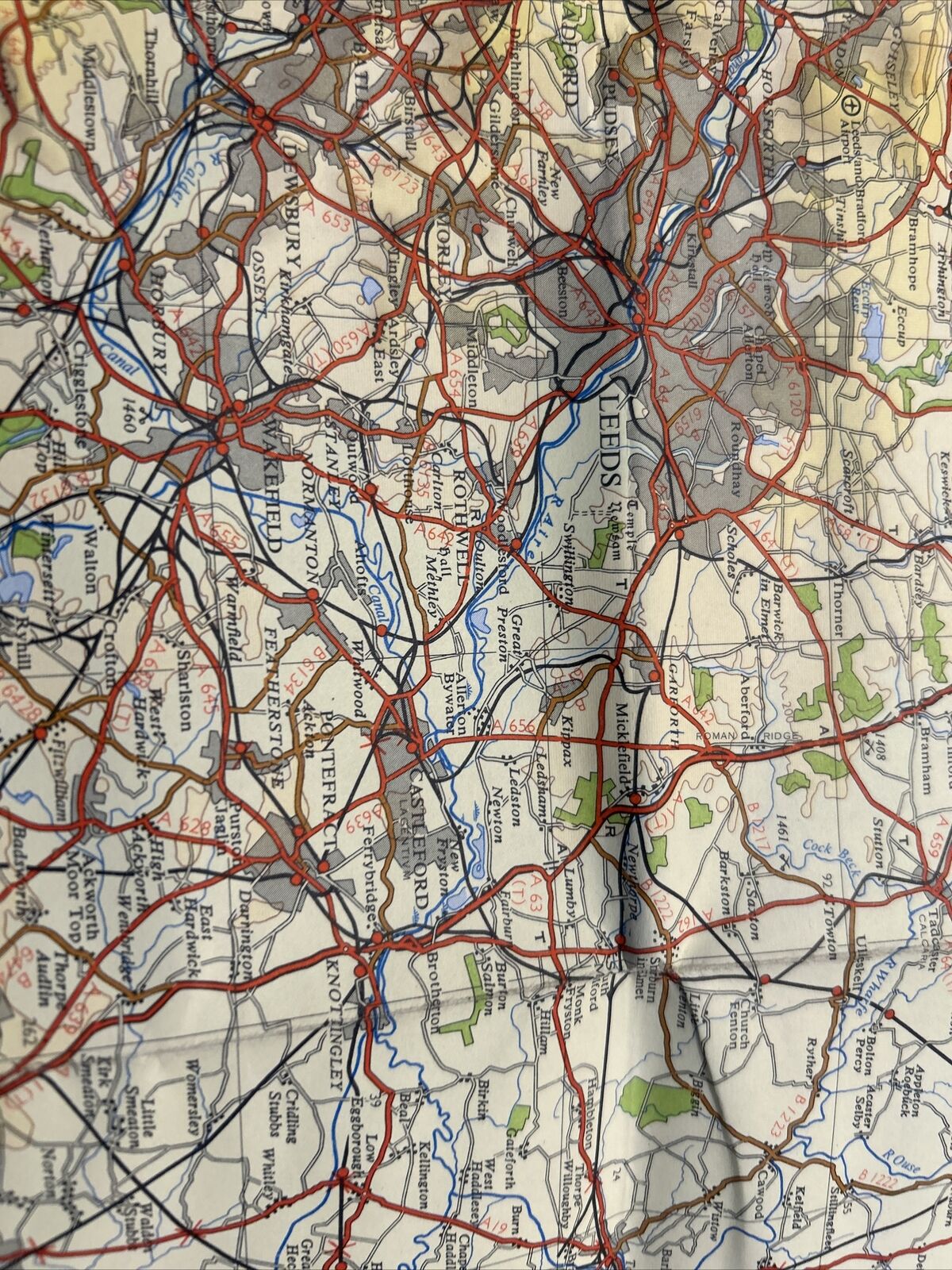 NORTH MIDLANDS & YORKSHIRE 1964 Ordnance Survey Paper Quarter Inch Map Sheet 11