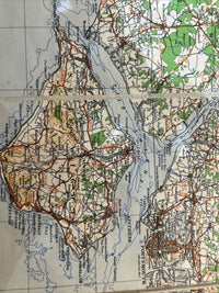 ENGLAND SOUTH 1945 Ordnance Survey CLOTH Sheet 11 Quarter Inch Map Southampton