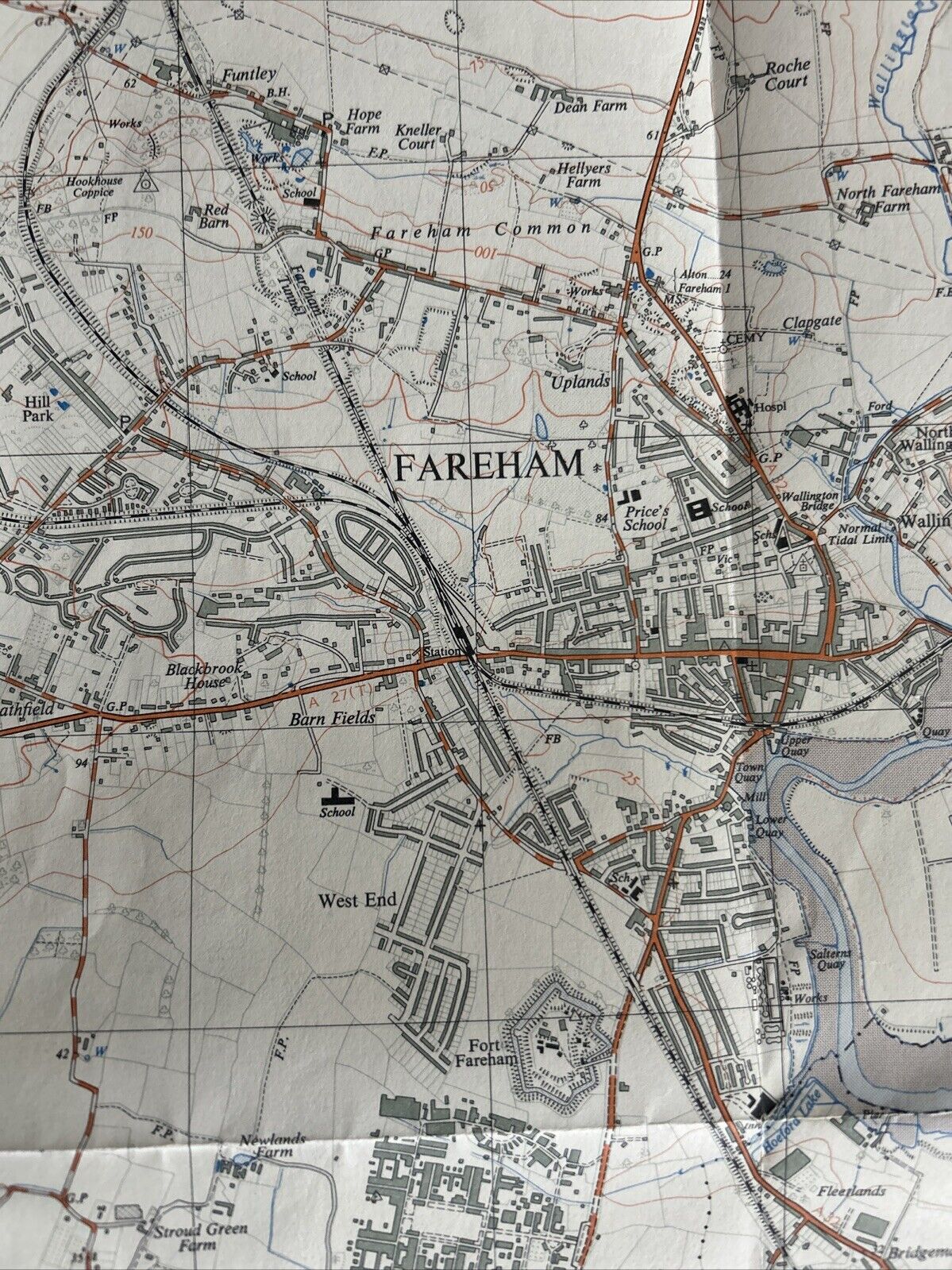 FAREHAM Ordnance Survey First Series Sheet SU50 1:25,000 1961 Alverstoke