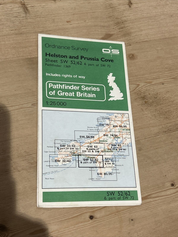 HELSTON & PRUSSIA COVE Pathfinder 1369 Ordnance Survey SW52/62 1:25,000 1983