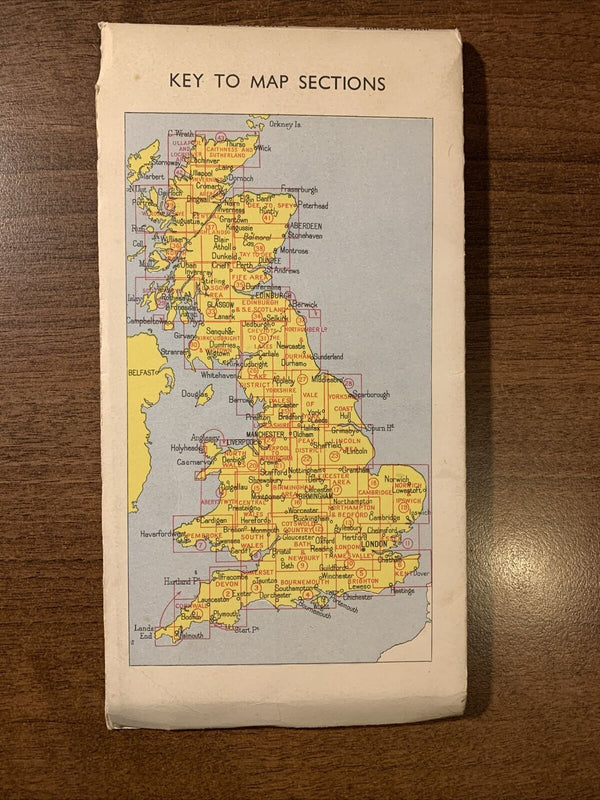 THE PEAK DISTRICT Sheet 22 Johnstons New 2 Miles To 1 Inch Map - 1950? Cloth