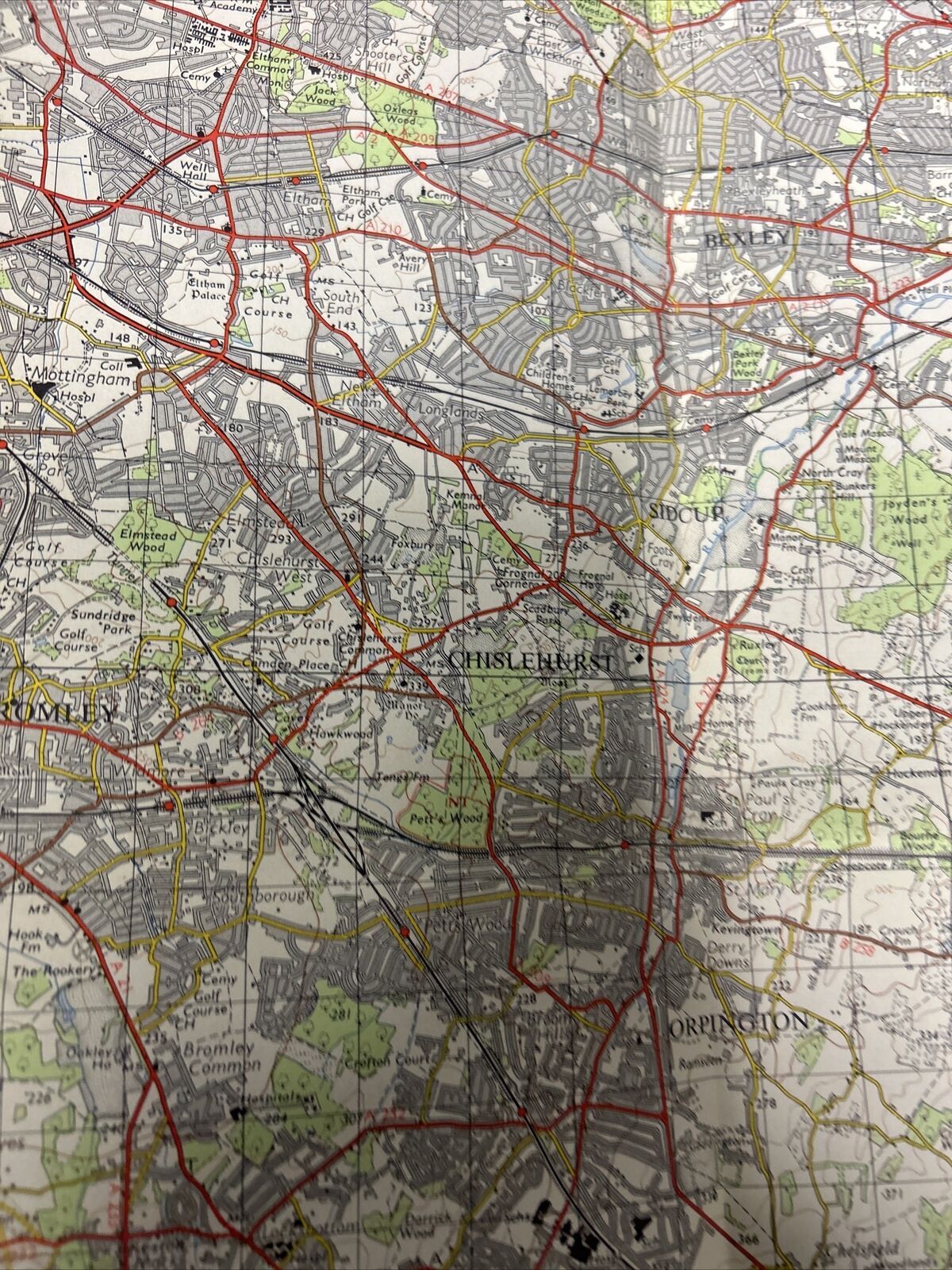 LONDON South East 1959 Seventh Series Ordnance Survey One Inch Map Tonbridge