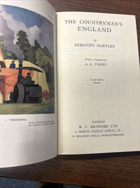 THE COUNTRYMANS ENGLAND Dorothy Hartley Hardback 1943 Dust Jacket Photos