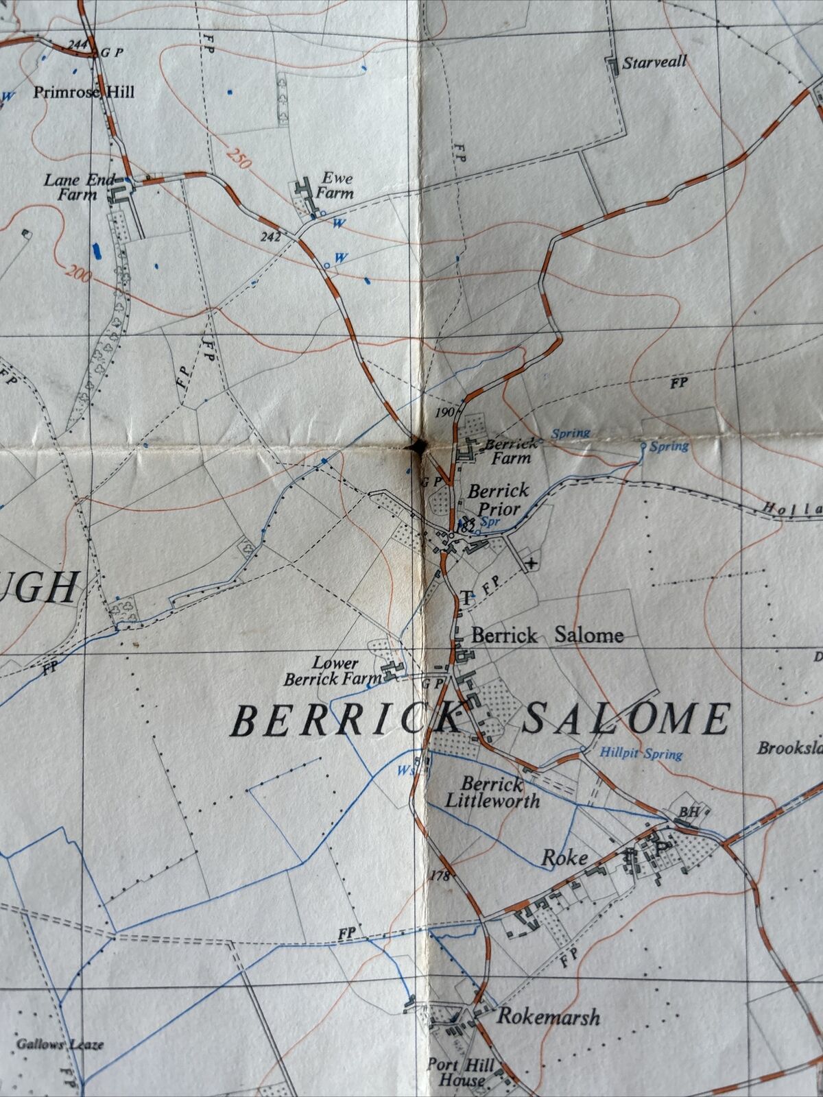 WATLINGTON Ordnance Survey 1:25,000 First Series 1959 Sheet SU69 Stadhampton