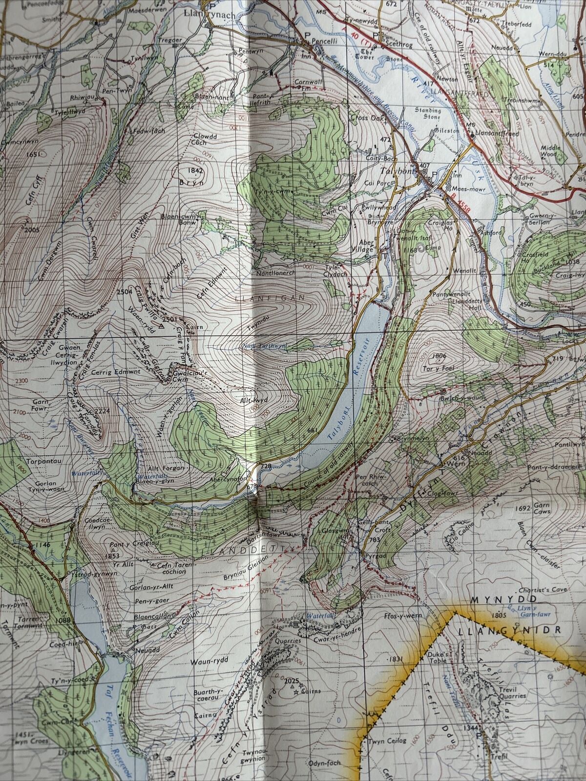 BRECON Ordnance Survey One Inch Sheet 141 Good Condition 1967 Talgarth Glasbury