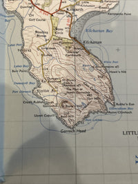 ISLE OF ARRAN Ordnance Survey Paper Map 1956 Sheet 66 Seventh Series Lochranza