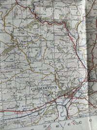 CARDIGAN Ordnance Survey Seventh Series  1-inch 1952 Sheet 139 Carmarthen