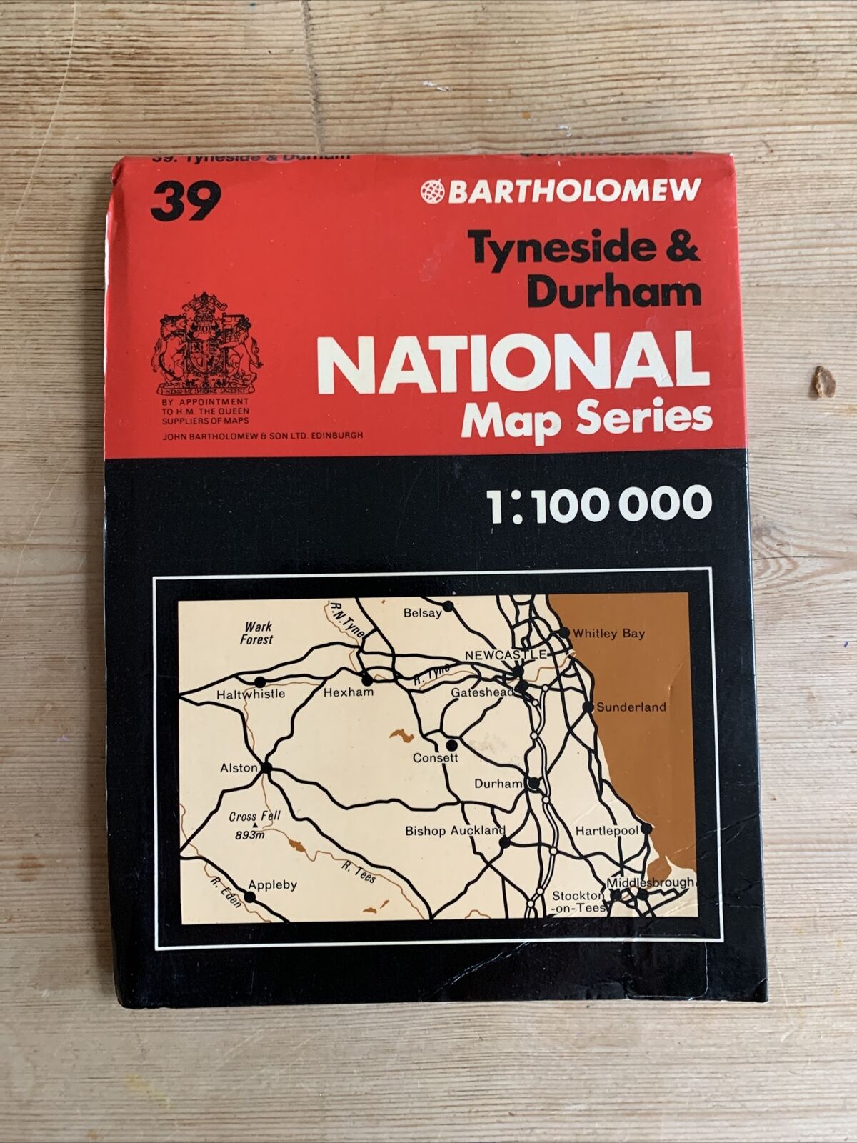 TYNESIDE & DURHAM - Bartholomew National Map Series No 39 - 1977