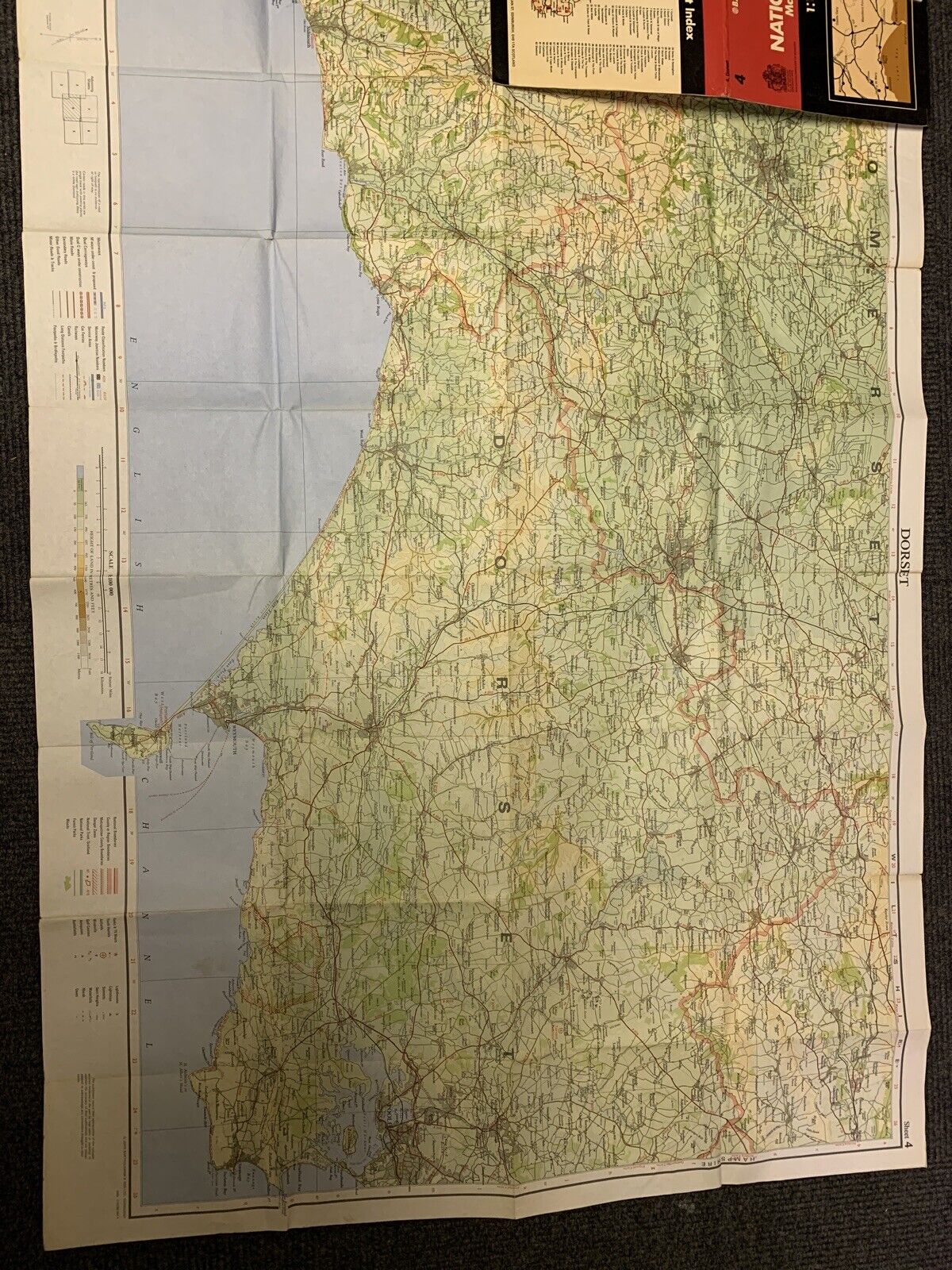 Dorset Poole & Weymouth - Bartholomews National Map Series No 4  1975