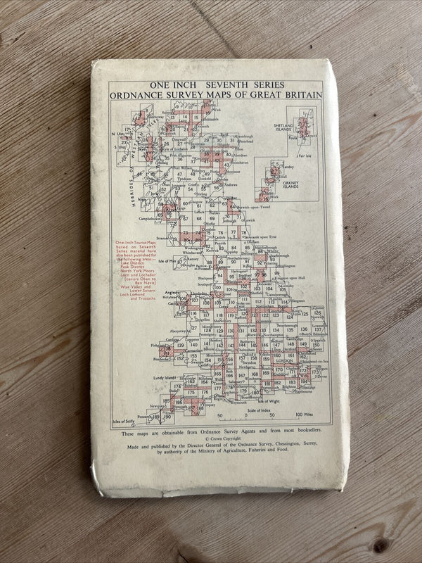 NORTH SKYE Ordnance Survey Seventh Series Cloth One inch 1957 Sheet 24 Portree