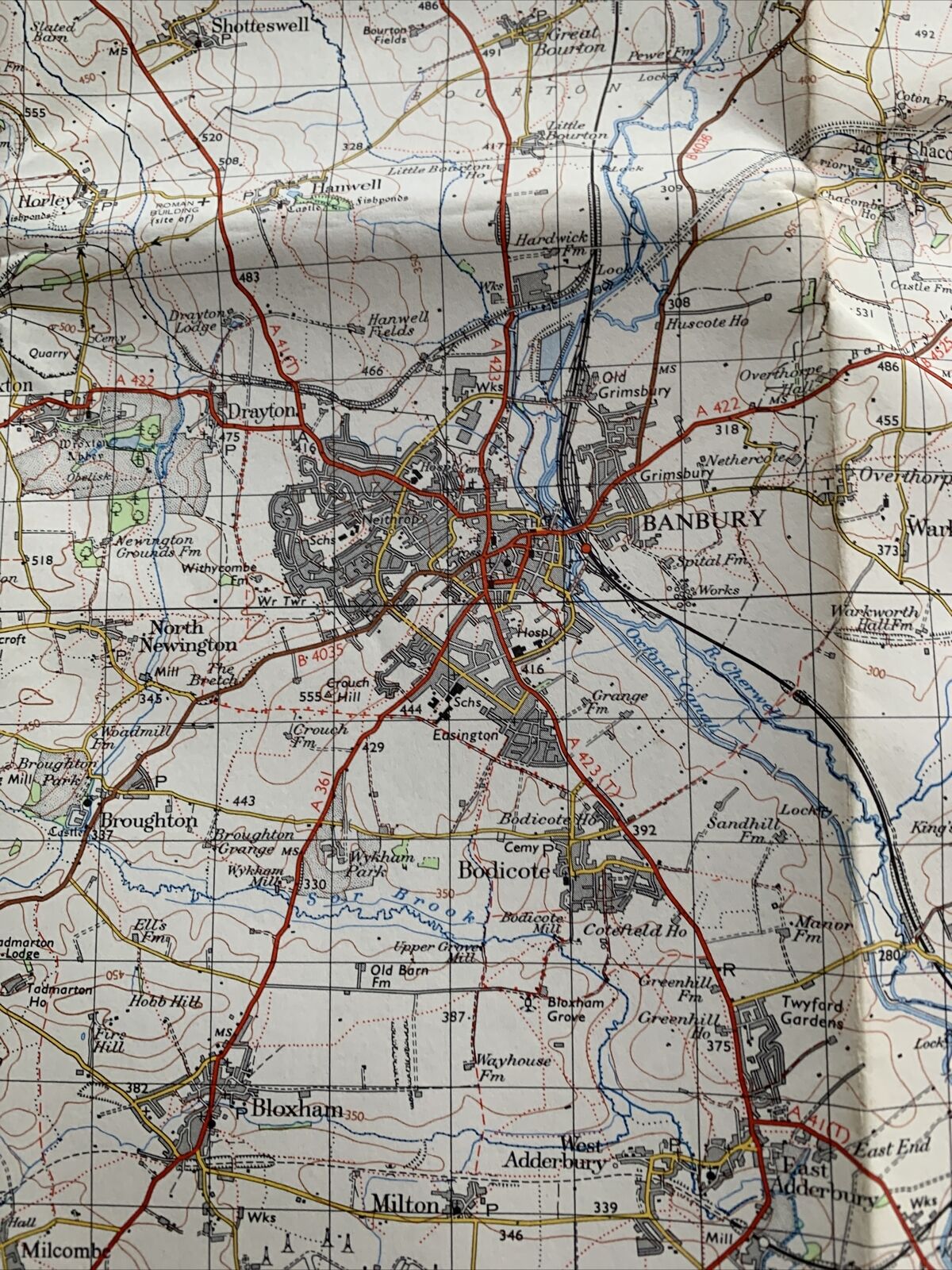 BANBURY Bicester Chipping Norton - Ordnance Survey One Inch Map Sheet 145 1968