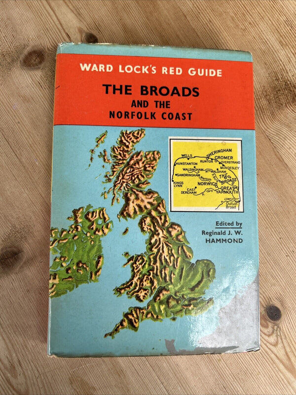 THE BROADS And The NORFOLK Coast Ward Locks Red Guide Hardback Dust Jacket Maps