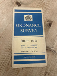 BURWASH STONEGATE Ordnance Survey Sheet TQ62 1:25000 1959 Brightling