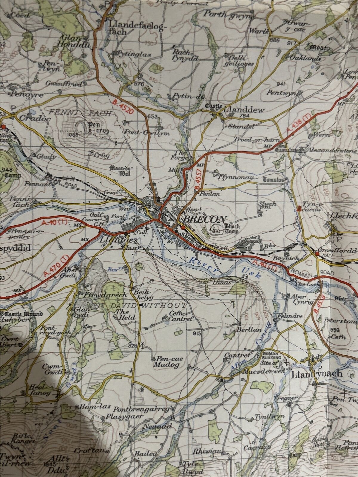 BRECON Ordnance Survey Paper Map 1952 Seventh Series Sheet 141 Brynmawr