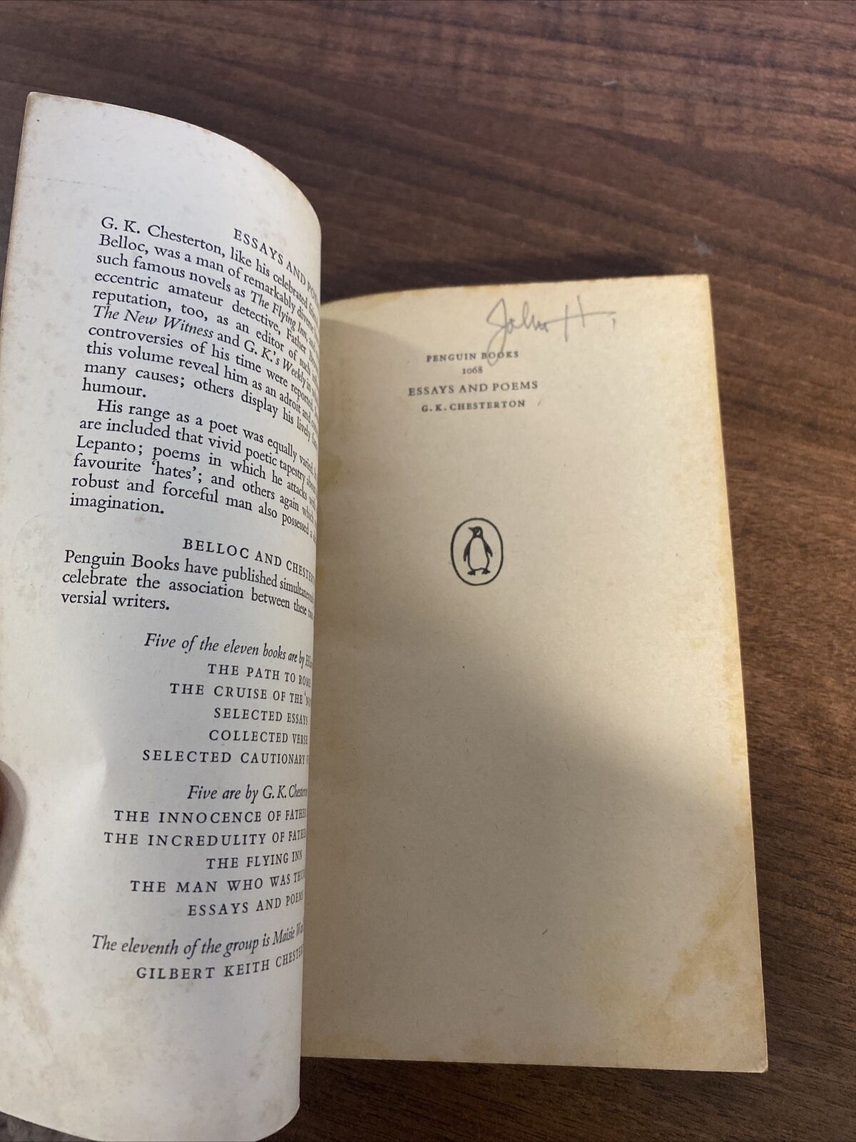 Essays And Poems (G. K. Chesterton - 1958) PENGUIN Paperback Book