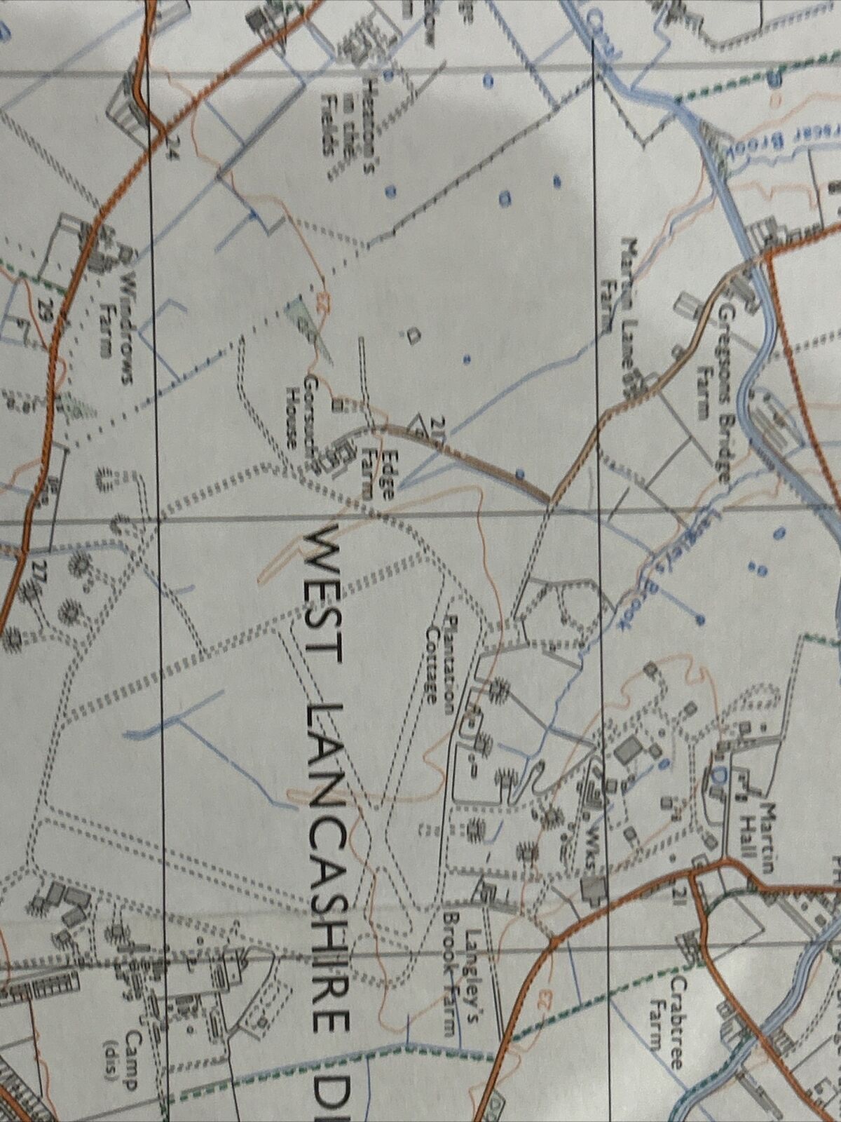 SOUTHPORT Pathfinder SD21/31 Ordnance Survey 1:25,000 1977 Bursclough