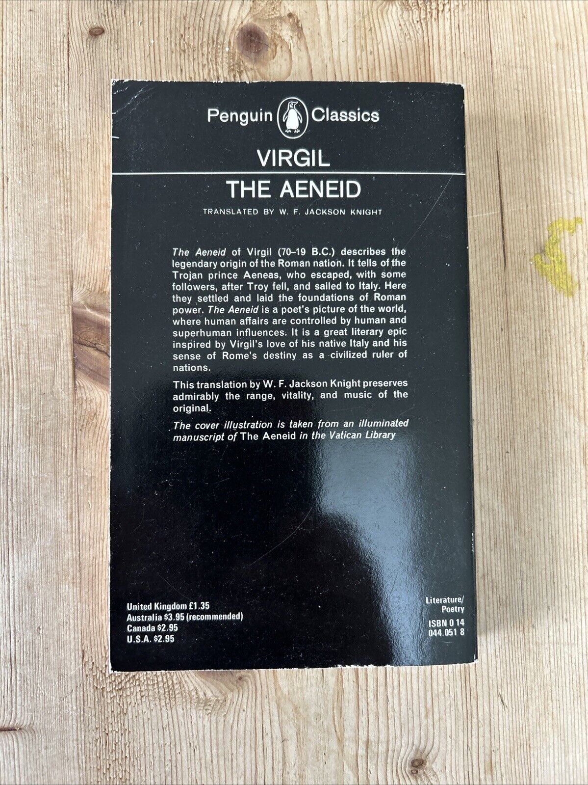 THE AENEID Virgil - Penguin Classics 1981