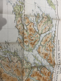 GLASGOW OBAN & THE SOUTHERN ISLES Cloth  Ordnance Survey Quarter In Sheet 4 1923