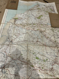 WESTON UPER MERE Cloth Ordnance Survey 1 Inch Map 1918 Clevedon Bridgewater