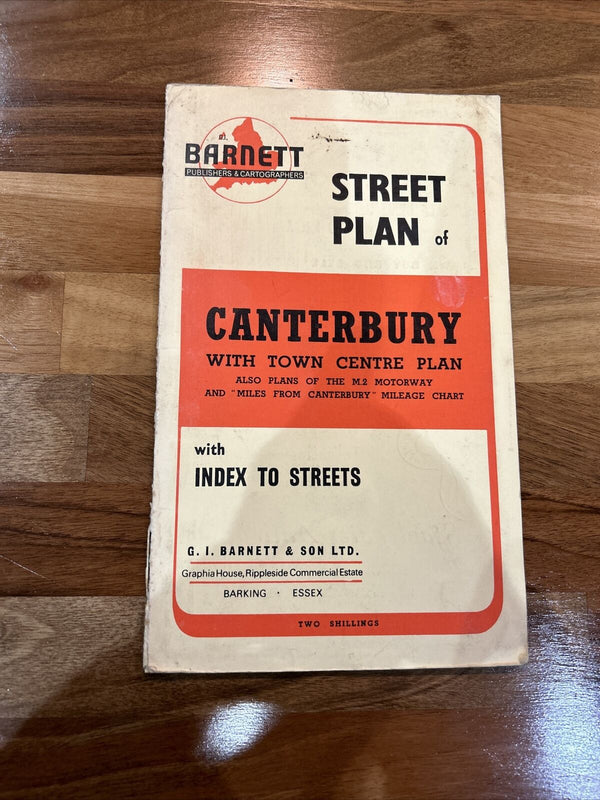 CANTERBURY Barnetts Street Plan 1970s? Advertising Kent Wartburg Advert Capri