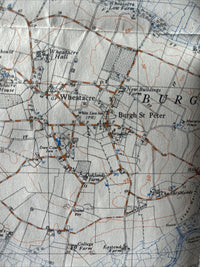 BECCLES North Ordnance Survey First Series Sheet TM49 1:25,000 1956 Wheatacre