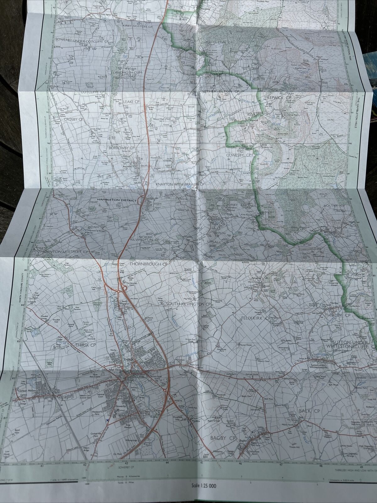 THIRSK Pathfinder 621 Ordnance Survey SE48/49 1:25000 1988 Osmotherley Kepwick