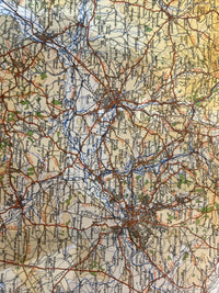 NORTH MIDLANDS LINCS 1946 Ordnance Survey CLOTH Sheet 6 Quarter Inch Map