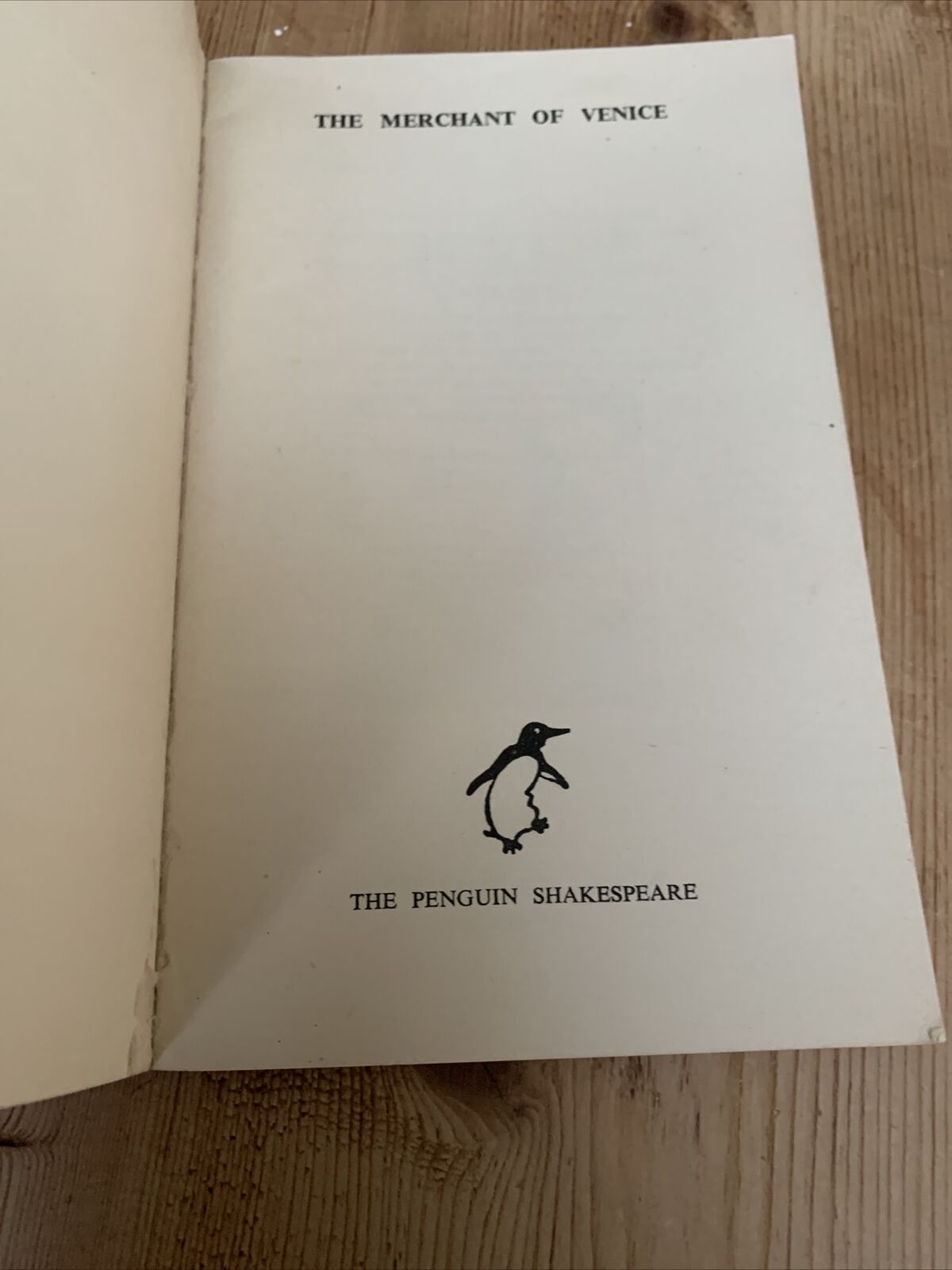 PENGUIN SHAKESPEARE No B8 1937 The Merchant Of Venice