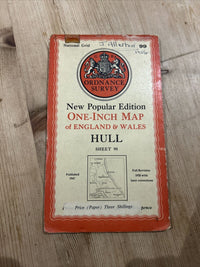 HULL Ordnance Survey Paper Sixth Series 1947 Sheet 99 One Inch Hornsea Beverley