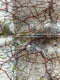 PRESTON Ordnance Survey Sixth Edition Cloth One inch 1947 Sheet 93 Ribble Lytham