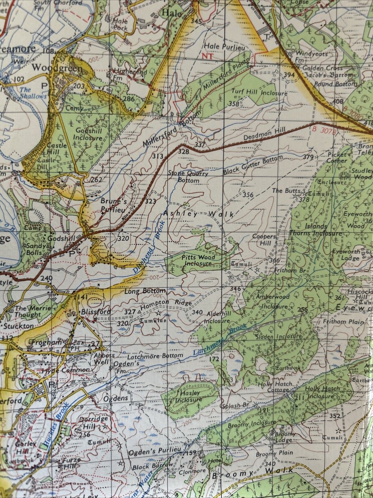 BOURNEMOUTH No 179 1966 CLOTH Seventh Series Ordnance Survey One Inch Map Poole