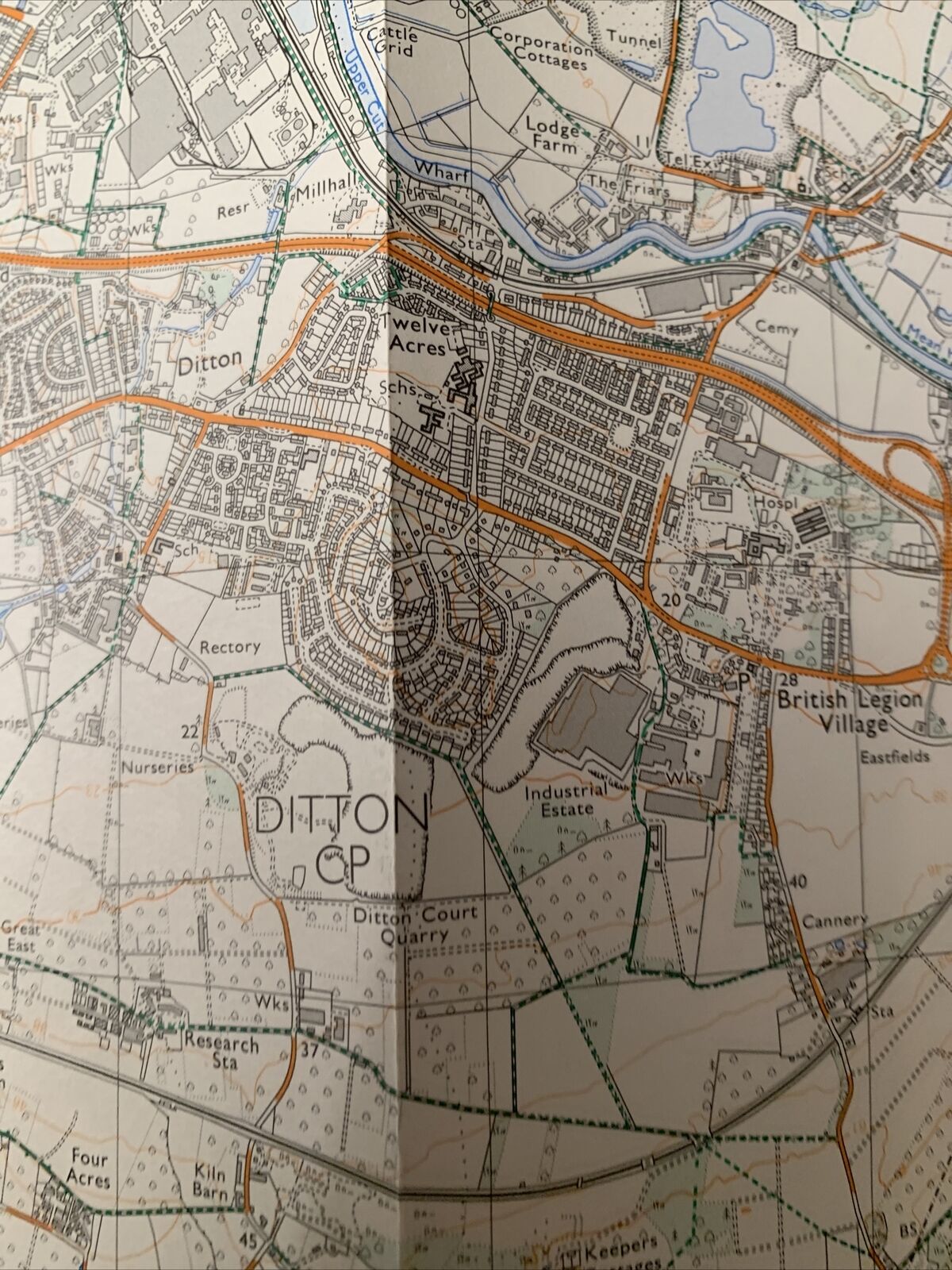 Maidstone - Ordnance Survey Sheet TQ 65/75 1:25000 2nd Series Kent Medway