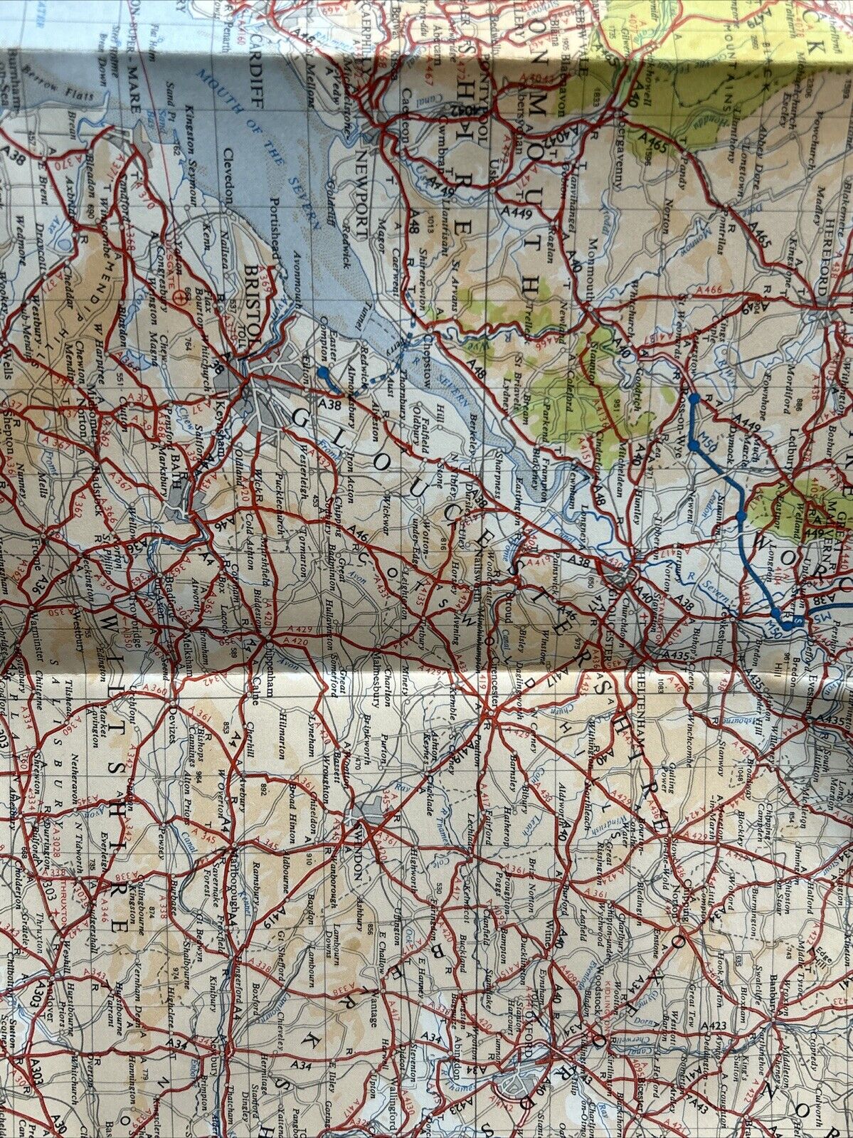 1964 Ordnance Survey Map ROUTE PLANNING MAP SOUTH Ten Miles To Inch Wales Kent