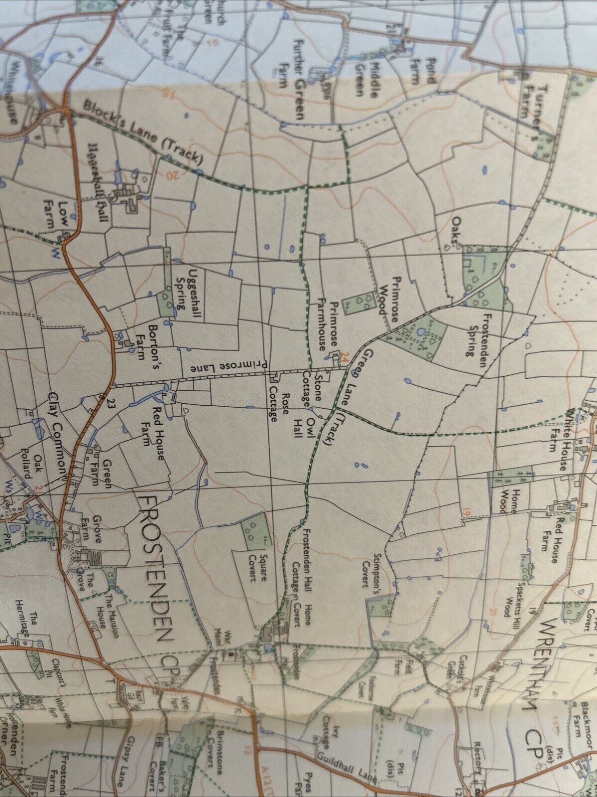 BECCLES SOUTH Ordnance Survey Pathfinder 945 Sheet TM 48/58 1985 Wrentham