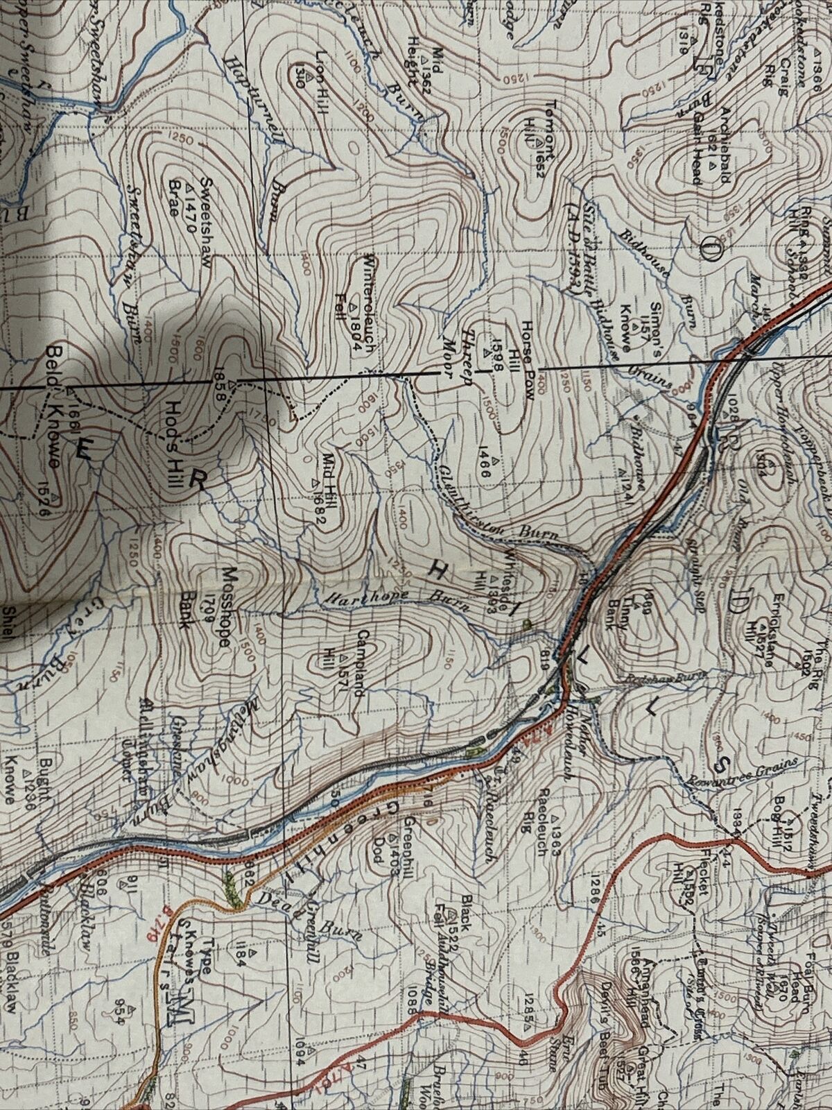 NITHSDALE And MOFFAT Ordnance Survey One Inch Sheet 84 Popular Edition 1946