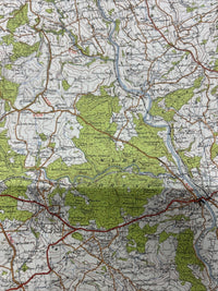 KIDDERMINSTER Ordnance Survey Cloth One Inch Map 1947 Sixth Edition Sheet 130