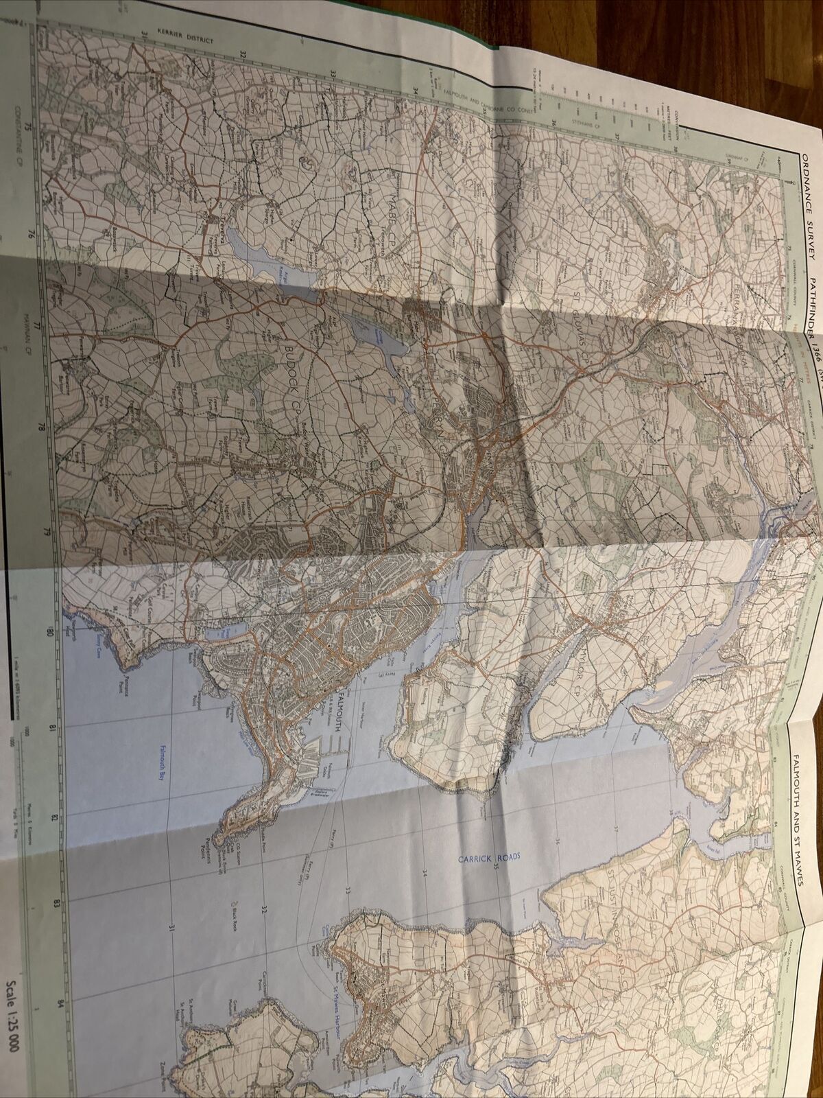 FALMOUTH & ST MAWES Pathfinder 1366 Ordnance Survey SW83 / 93 1:25,000 1990