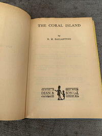 The CORAL ISLAND - RM Ballantyne - Dean & Sons Hardback 1960s Dust Jacket