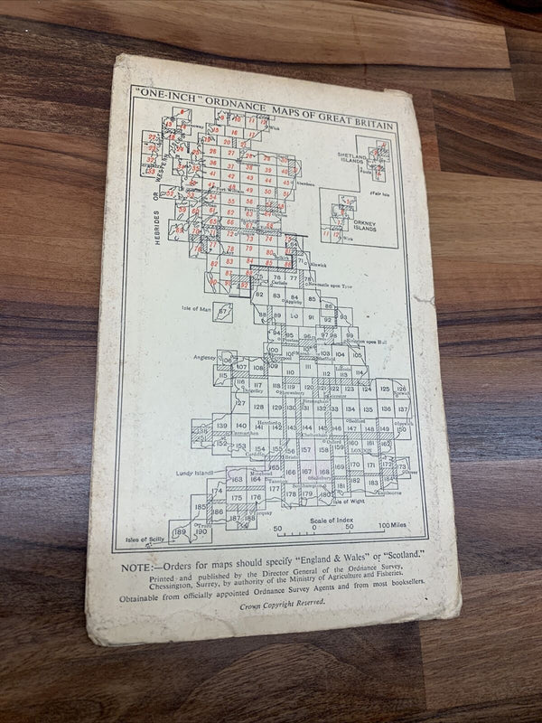 WINCHESTER Ordnance Survey Sixth Series Paper Map 1945 Sheet 168 Andover Bighton