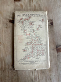 BARROW IN FURNESS Ordnance Survey Seventh Series CLOTH 1 Inch Map Sheet 88 1955