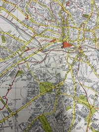 LEEDS Geographia Map Slightly Tatty Possibly 1950s? West Yorkshire Eccup Morley