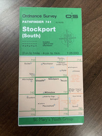 STOCKPORT South - Ordnance Survey Pathfinder Map Sheet 741 1987 Poynton Marple