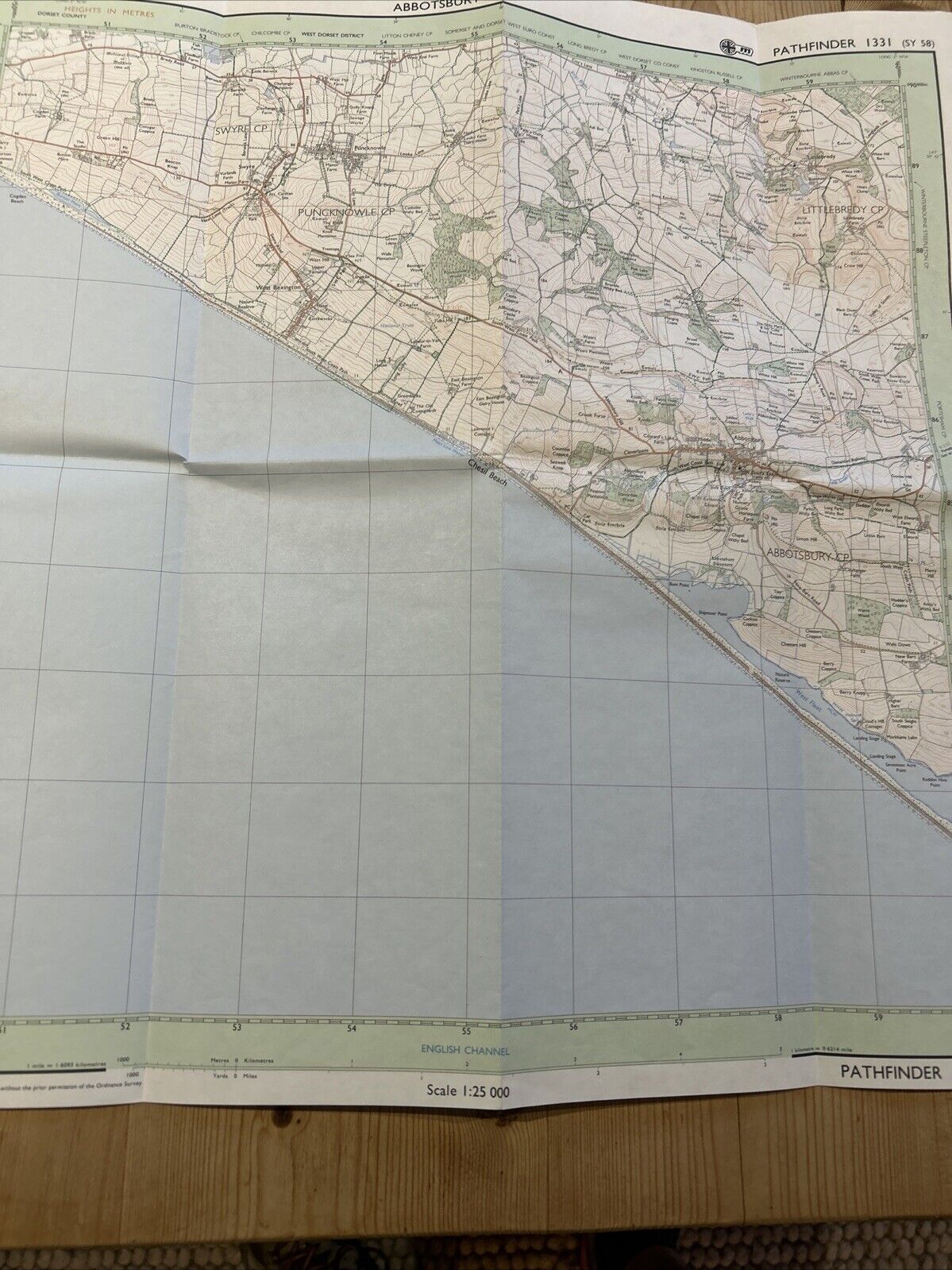 ABBOTSBURY Pathfinder 1331 Ordnance Survey Sheet 1:25000 1993 Littlebredy