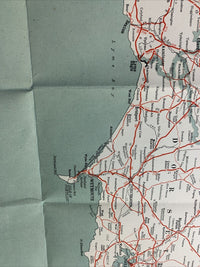 SOUTH WEST COUNTIES Numbered Road Map 2 Of 4 GEOGRAPHIA Cloth 31 X 40 In Devon