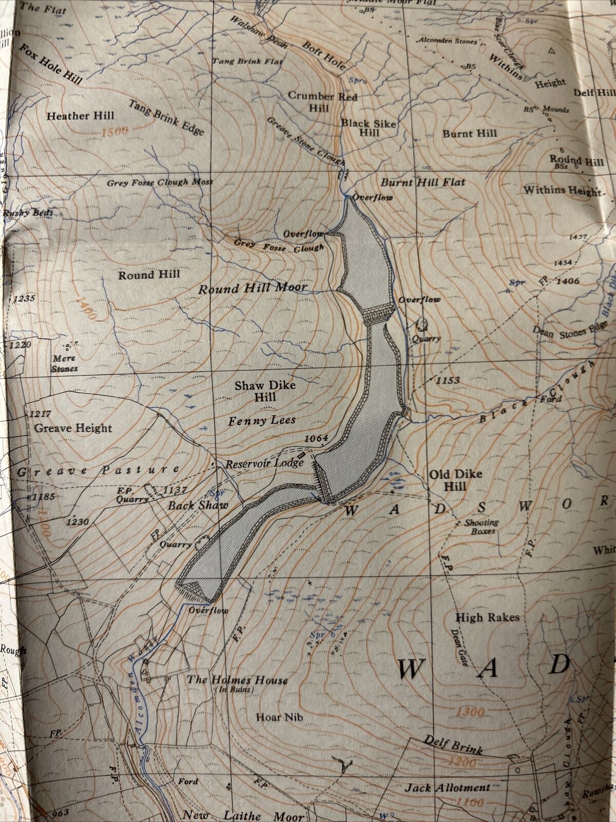 TRAWDEN Ordnance Survey Sheet SD93 1:25,000 First Series 1954 Cockridge
