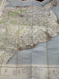 EAST KENT Ordnance Survey Seventh Series Cloth  One inch 1959 Sheet 173 Walmer