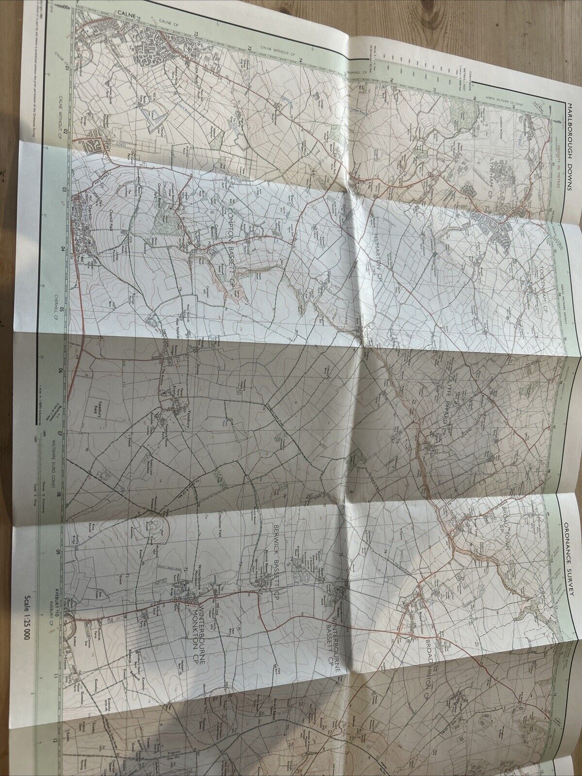 MARLBOROUGH DOWNS Pathfinder Ordnance Survey SU07/17 1:25000 1985 Broad Hinton