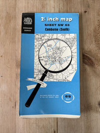 CAMBORNE South - Cornwall Ordnance Survey Sheet SW63 Two & Half Inch MAP 1960